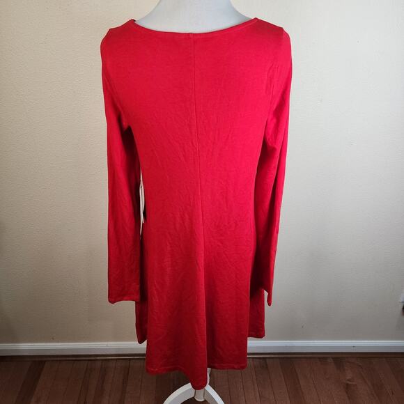 Express Women's Modal Blend Long Sleeve A Long Dress Size Small V Neck New - Picture 3 of 6